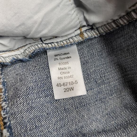 Woman Within Jeans Distressed Denim Plus Size 20W - Picture 5 of 10